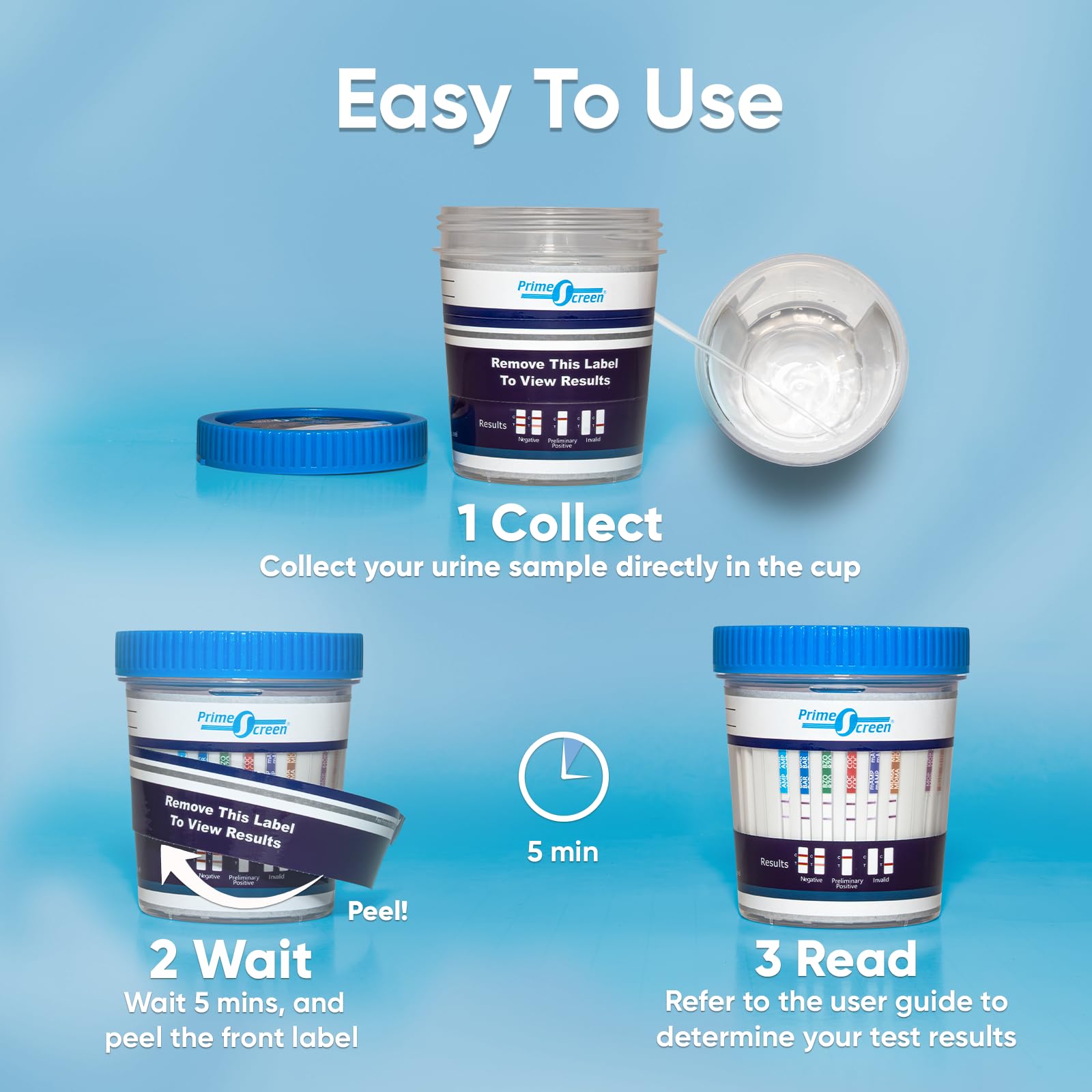 Prime Screen 12 Panel Drug Test Kit – bottle and test strips