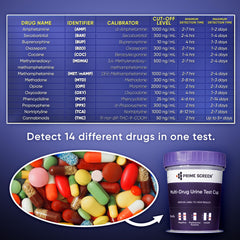 Prime Screen 14-Panel Urine Drug Test Cup - top cap removed