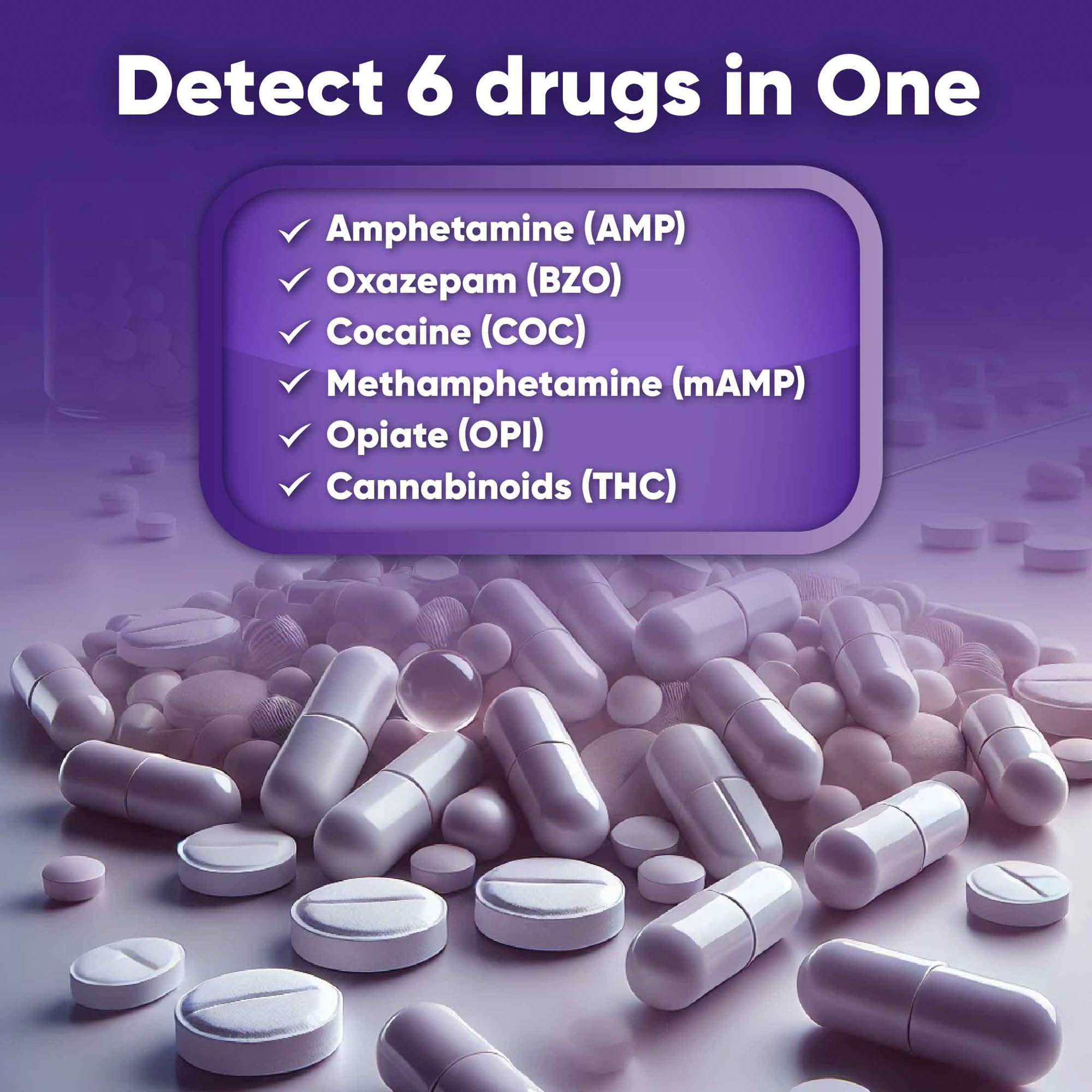 Urine drug test cassettes and accessories laid out