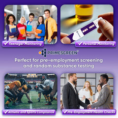On-the-go testing setup using Prime Screen Cocaine Urine Test Card