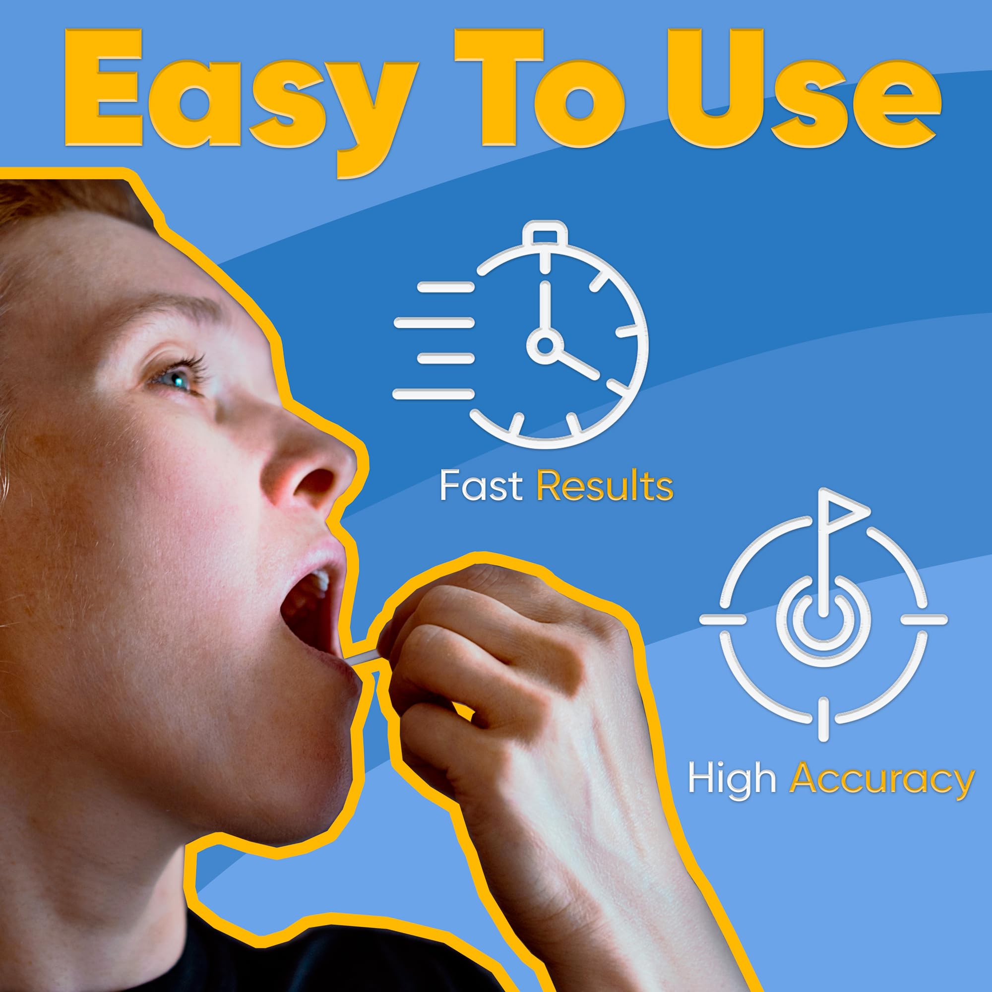 Usage: dipping test pad into saliva sample on the strip