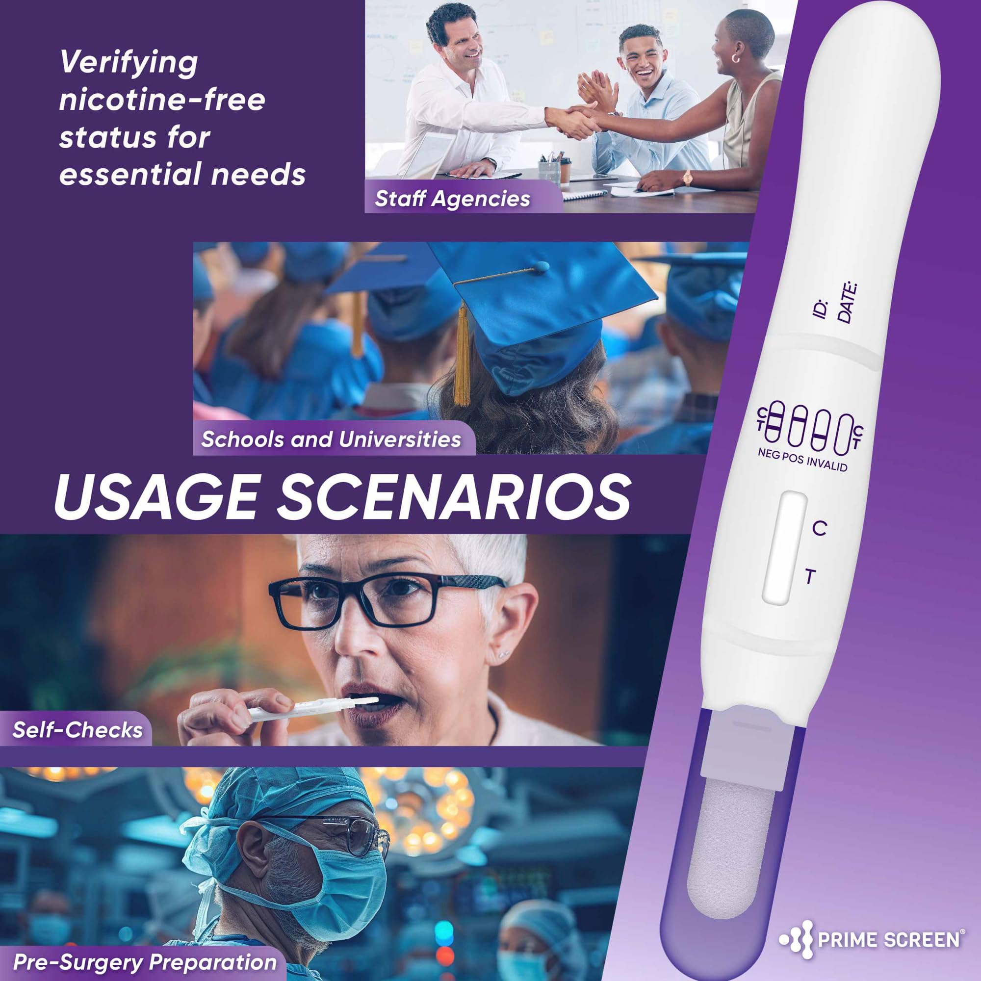 Individual test device with instruction leaflet