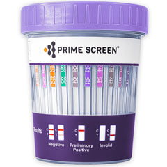 Prime Screen 16-Panel Urine Drug Test Kit - compact cup front view