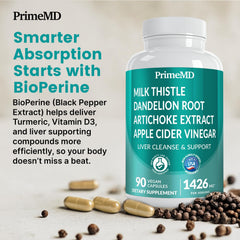 Label lists milk thistle, artichoke extract, and beetroot for liver support