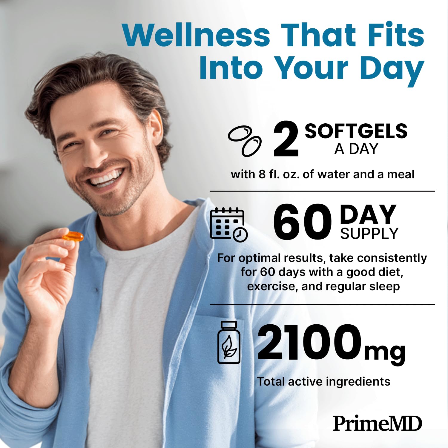 PrimeMD lemon flavor omega-3 pour shot.