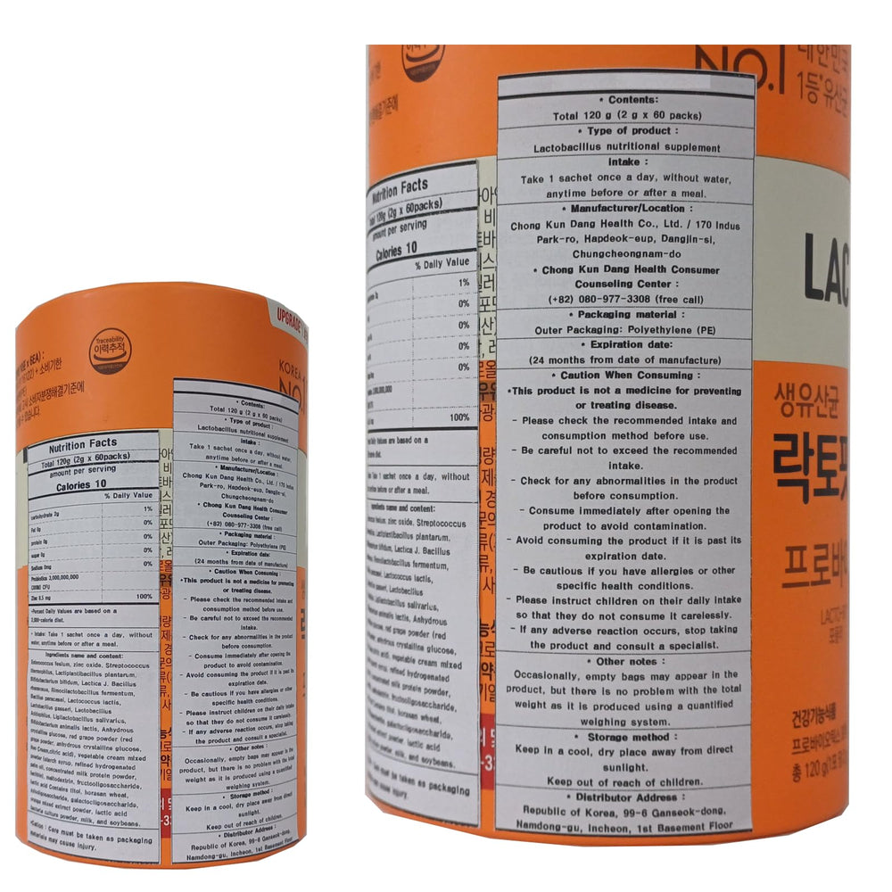 Front packaging of Lacto-F.i.t Probiotics Core.Max 60-stick packets