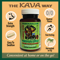 Neutral flavor and smooth finish of Primo KAVA capsules