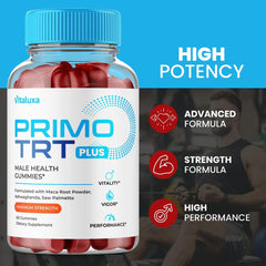 All-natural ingredients concept for Primo TRT Gummies