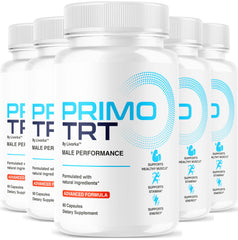 Primo TRT Pills bottle and 5-pack packaging
