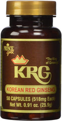 Prince of Peace Korean Red Ginseng Capsules bottle - 50 Count