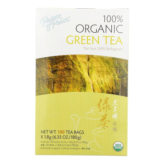 Prince of Peace Organic Green Tea – 100 Tea Bags, 6.35 oz / 180 g, USDA Organic