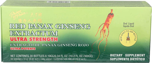 Prince of Peace Red Panax Ginseng Extractum Ultra Strength bottle with label visible