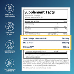 PRN De3 bottle closeup showcases softgel capsules designed for easy swallowing.