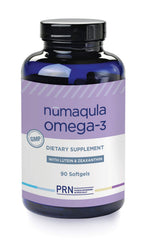 PRN numaqula omega 3 softgels bottle for daily eye support