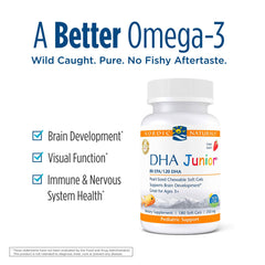 Nutrition facts panel for Pro DHA Junior Strawberry