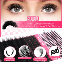 PRO LASHBEAUTY cluster-lash application guide for easy placement