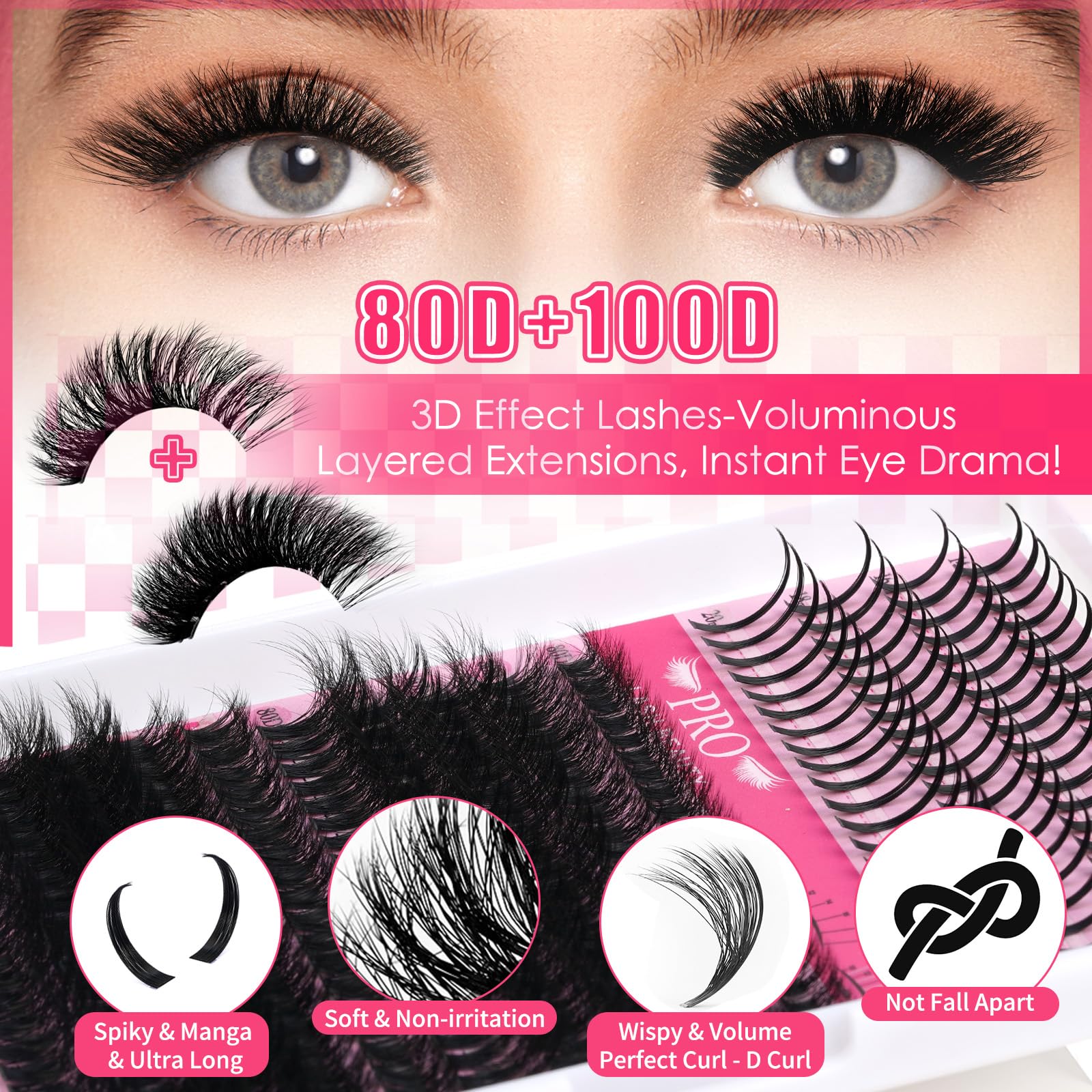 PRO LASHBEAUTY lashes long-lasting and lightweight for all-day comfort