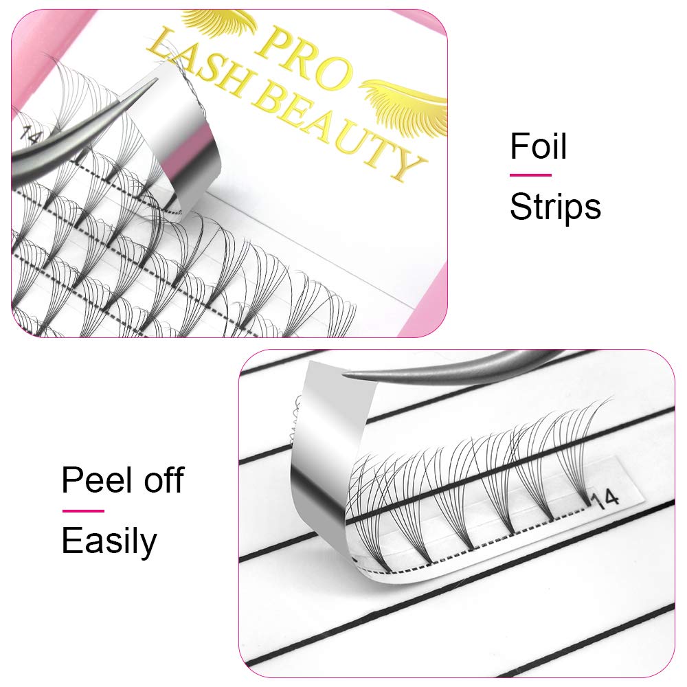 PRO LASHBEAUTY Premade Fans root-tight bonding maintains fan integrity during removal.