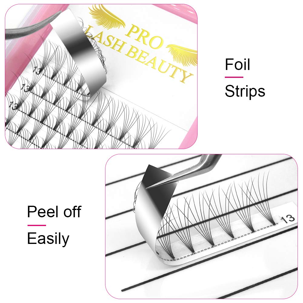 PRO LASHBEAUTY Premade Fans Stable curl maintains shape over time