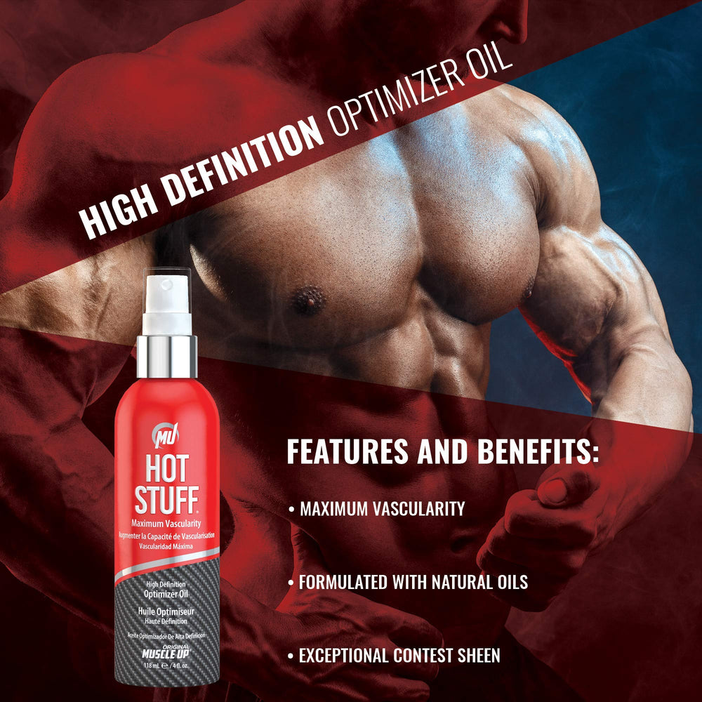 Label of Pro Tan Hot Stuff High Definition Optimizer Oil 4 oz