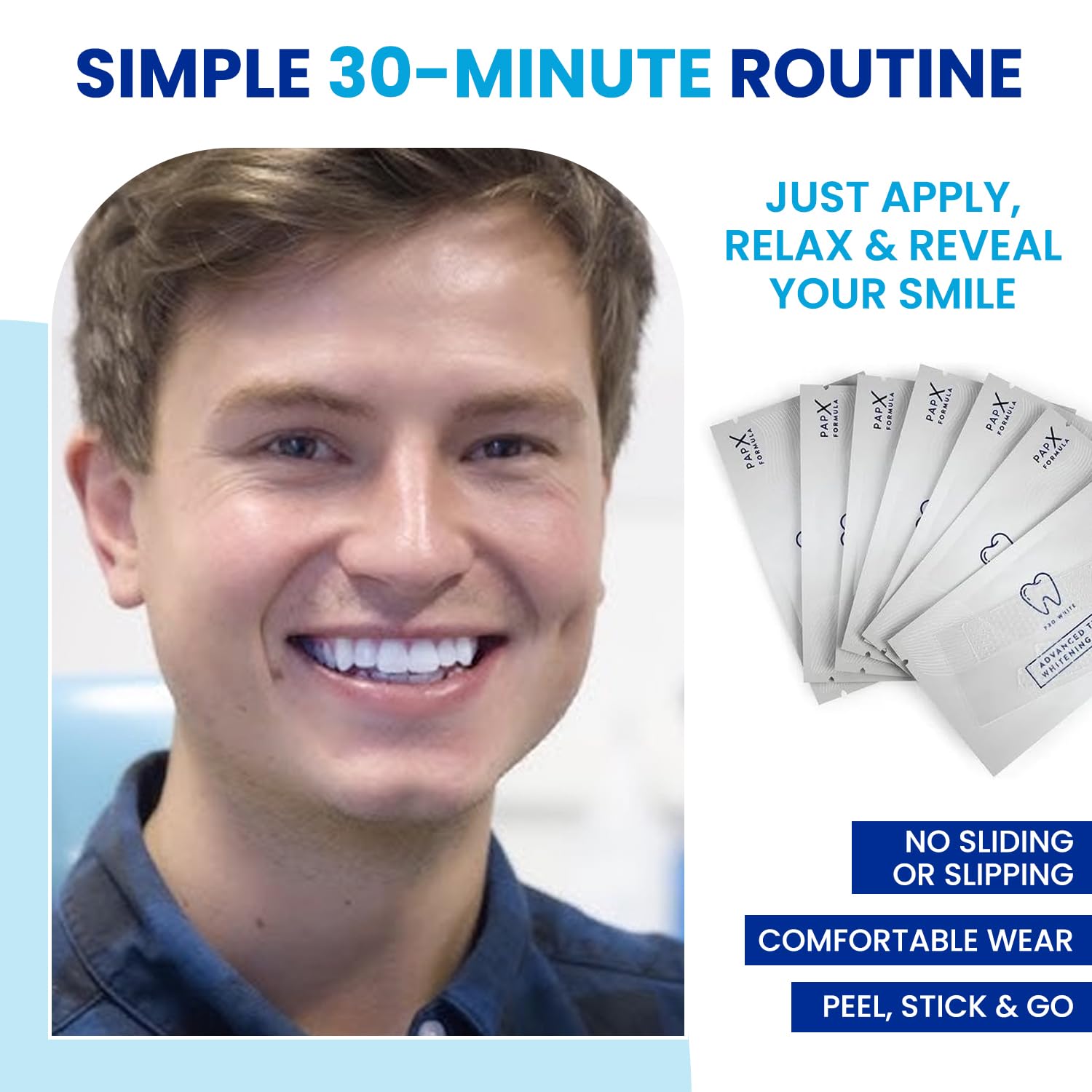 Shade guide included in the whitening kit