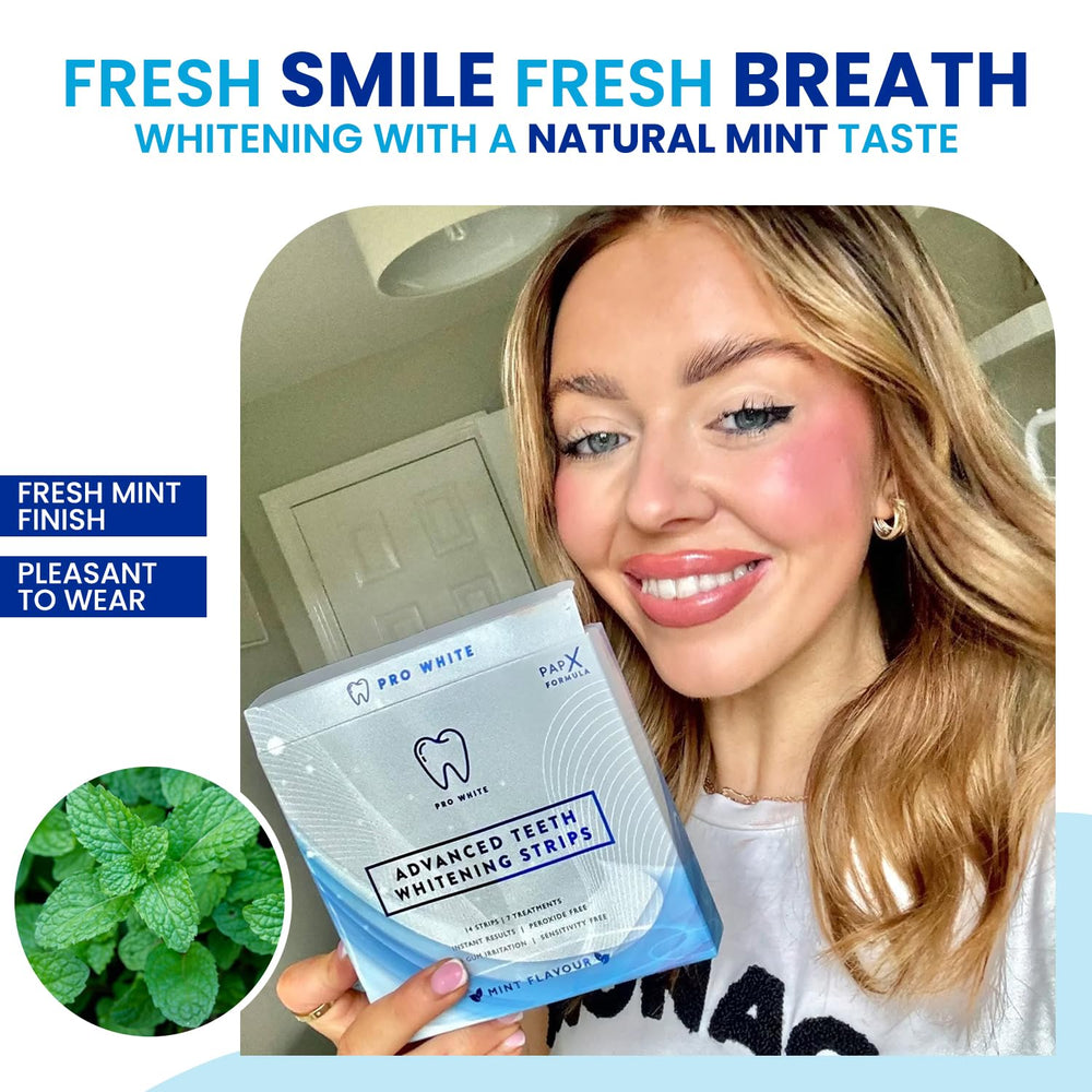 Hands-free application of whitening strips for daily use