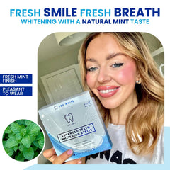 Hands-free application of whitening strips for daily use