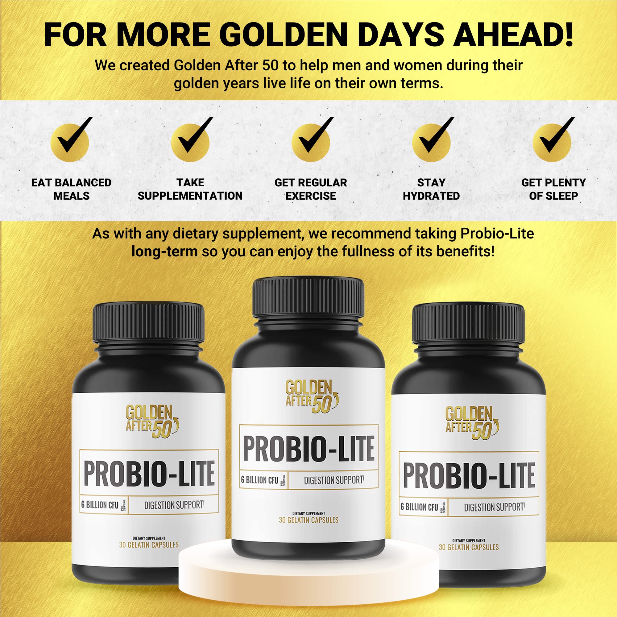 30 gelatin capsules packaging for Probio-Lite