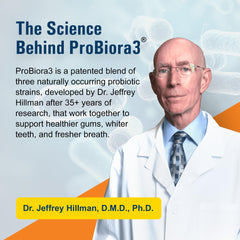 ProBiora probiotics crowding out bad bacteria along gumline