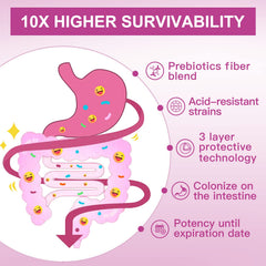 Powder probiotic powder with a scoop