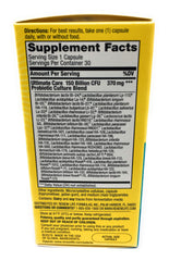 Close-up of capsules in PROBIOTIC 150B ULTMT Care bottle