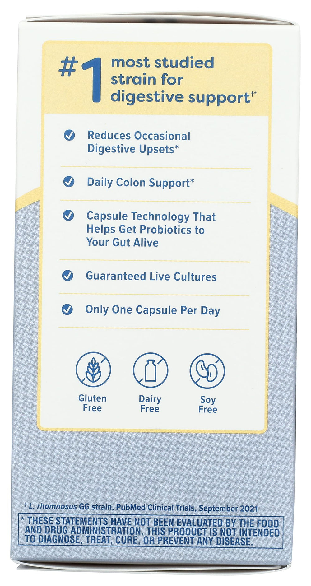 Dosing instructions for daily probiotic use