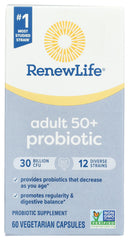 Front view of Renew Life Ultimate Flora 50+ Probiotic 30B UF bottle