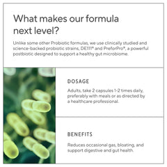Capsules representing daily dose of probiotics and digestive enzymes