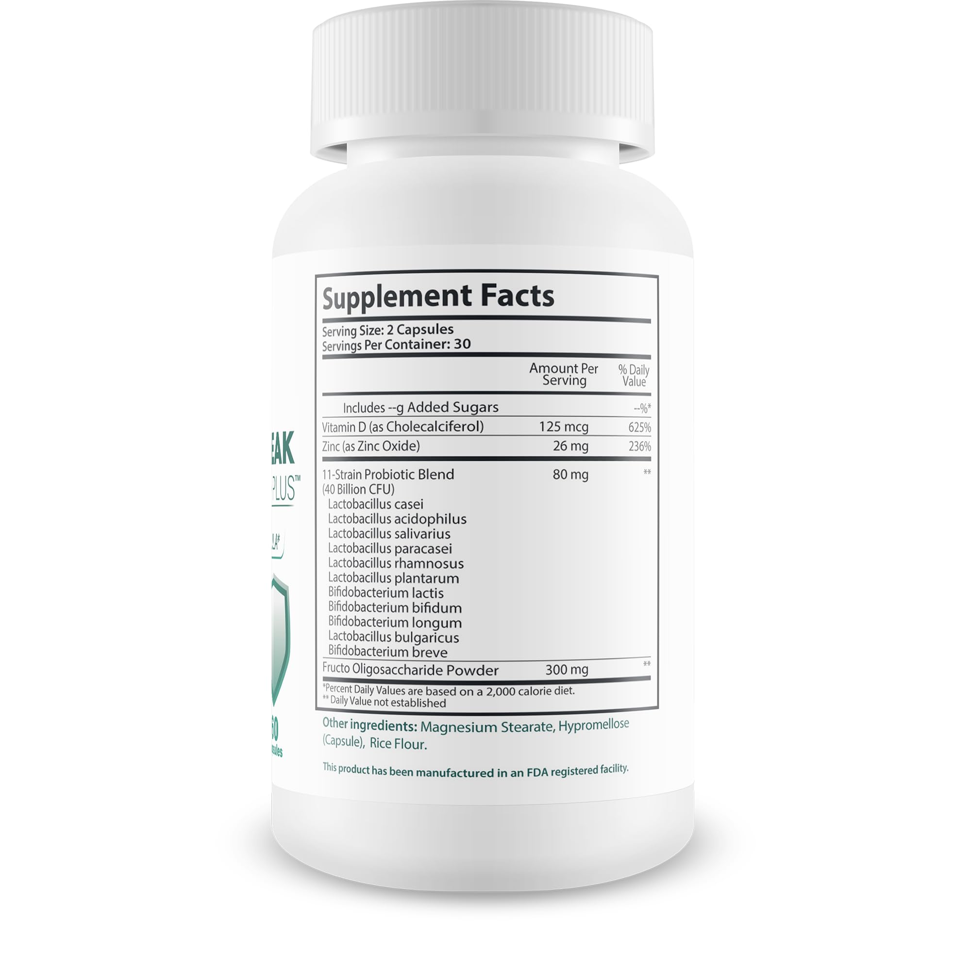 Probiotic Fungus Break Pro Plus bottle with label close-up