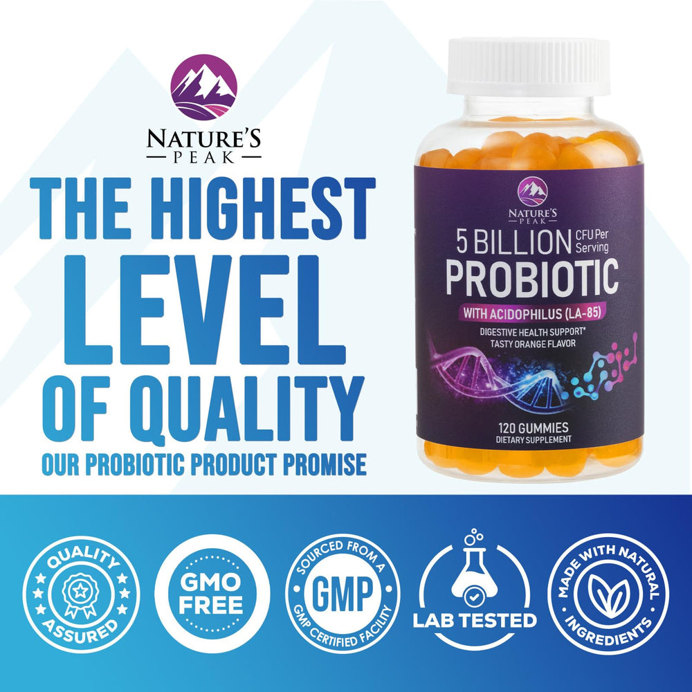 Whites background with probiotic gummies in row