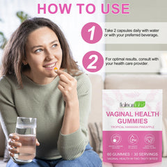 Close-up of probiotic gummies for women's health