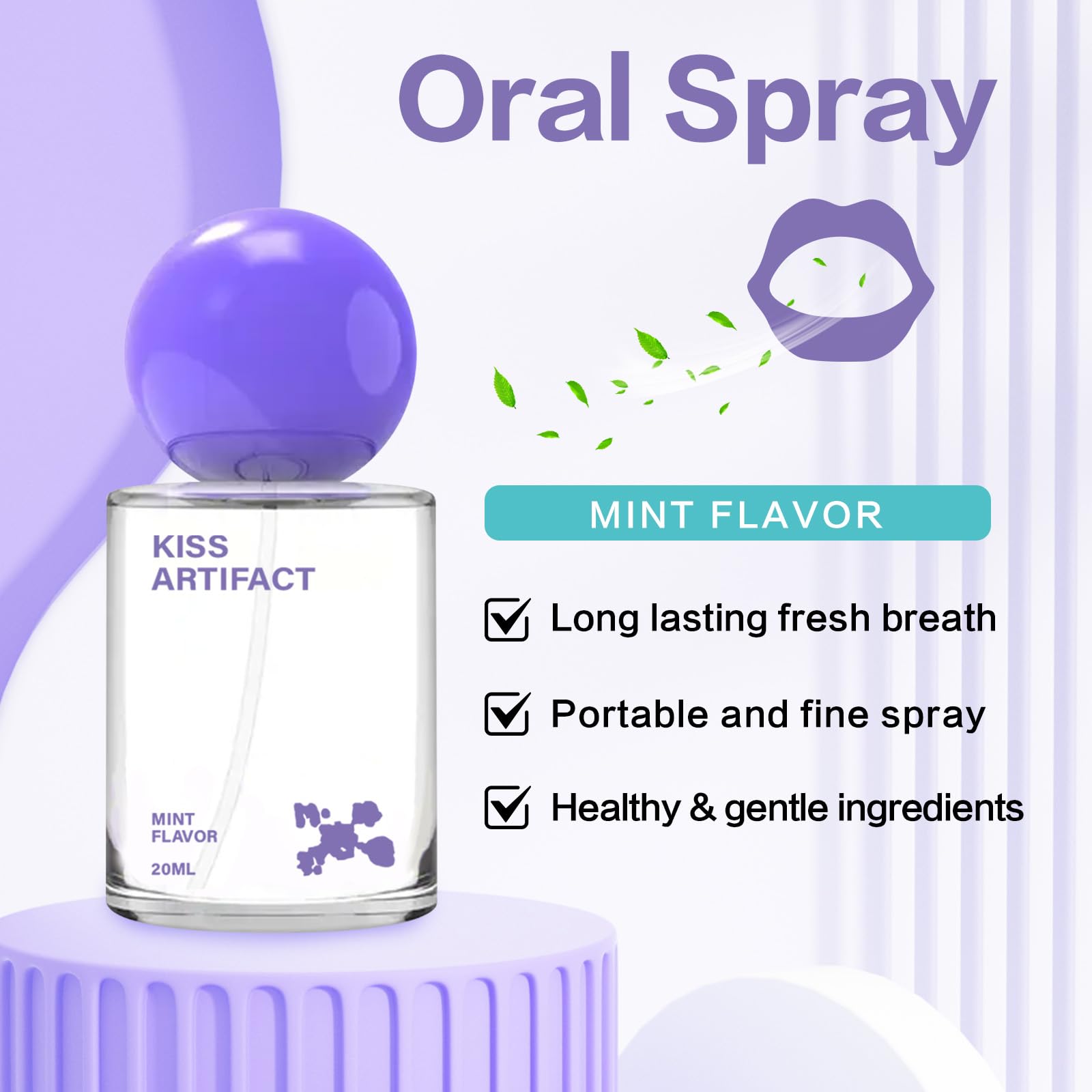 Close-up of spray nozzle on probiotic oral spray