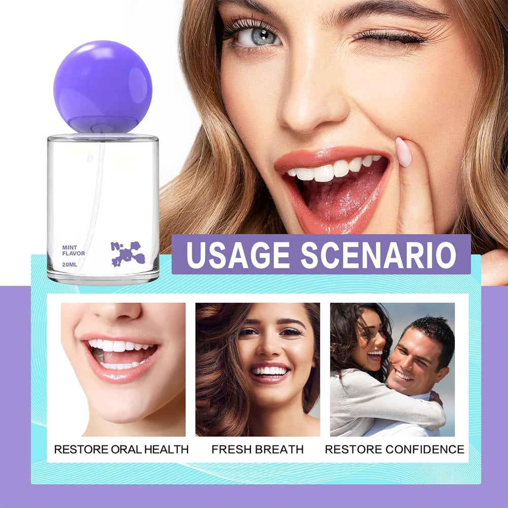 Direct spray into mouth for instant freshness