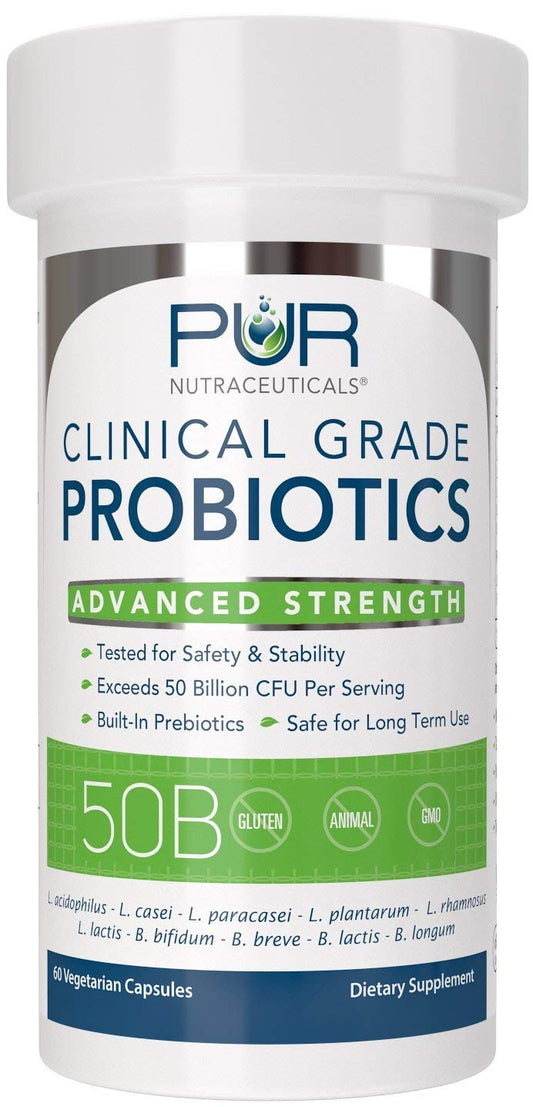 List of 10 probiotic strains included in PUR Nutraceuticals formula