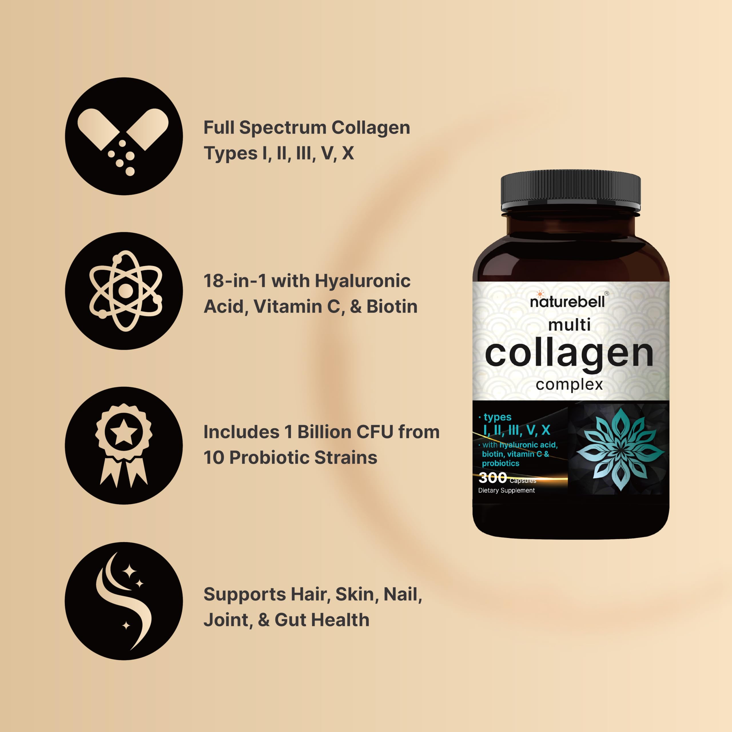 Label highlighting 10 probiotic strains and 1 Billion CFU per serving