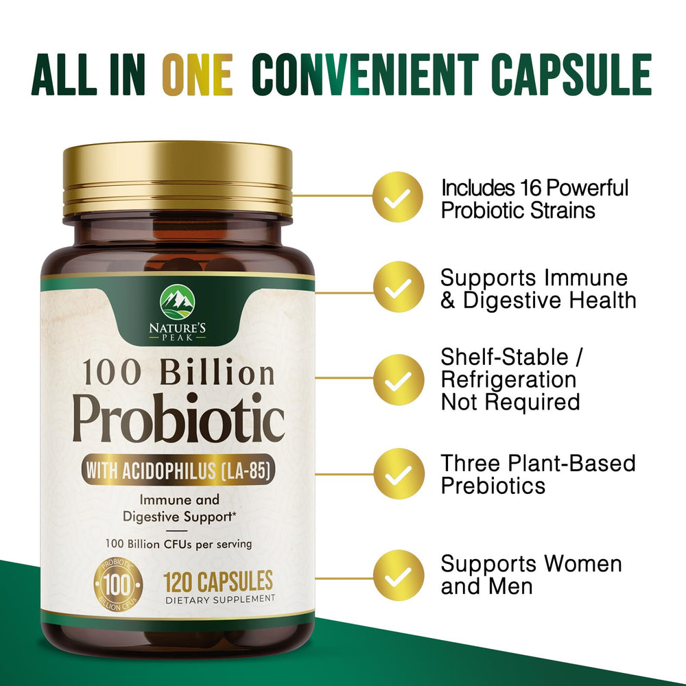 Travel-friendly, shelf-stable probiotic bottle