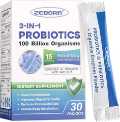 Probiotic capsules showing 100B CFU for women and men