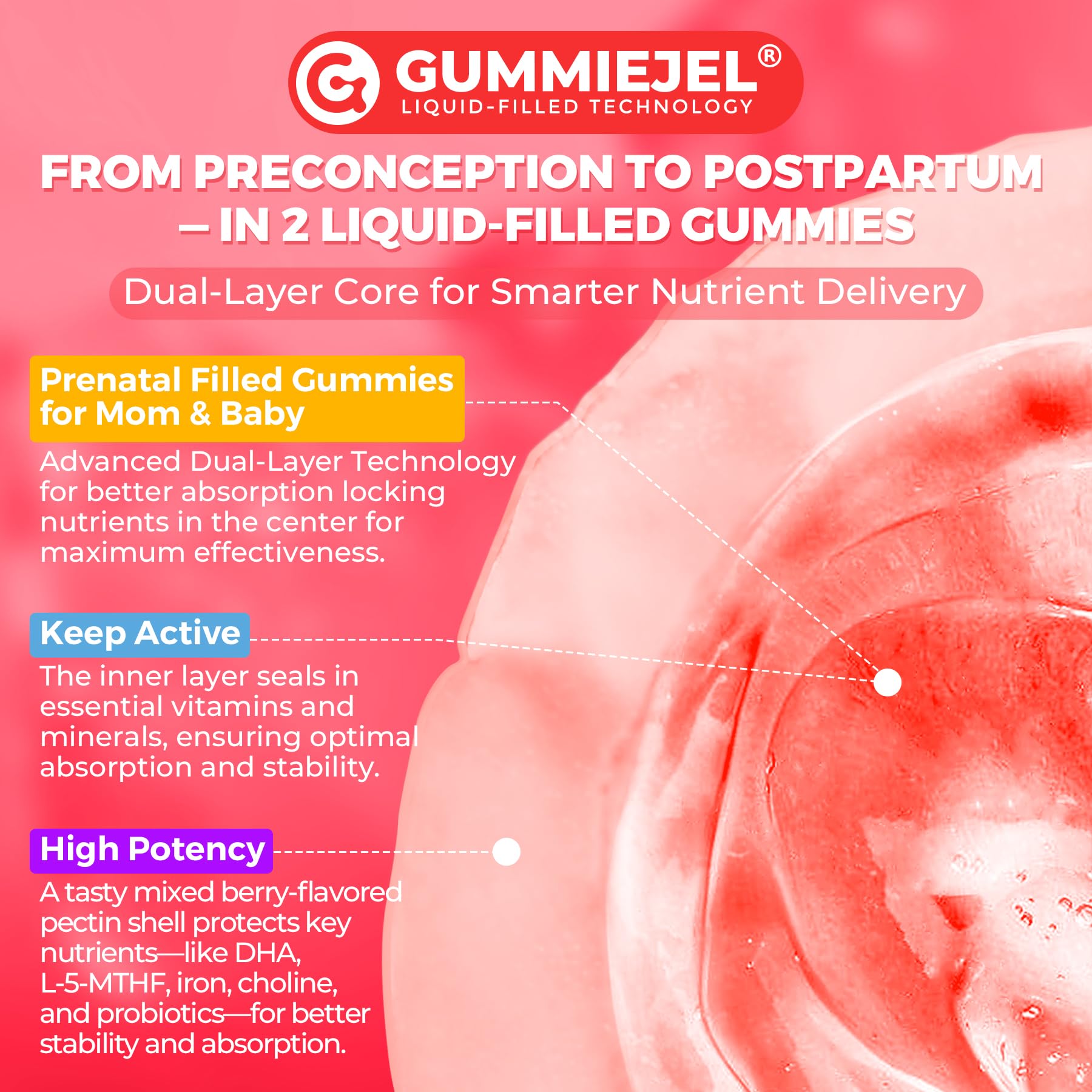 Probiotics 10 Billion CFU in prenatal gummy