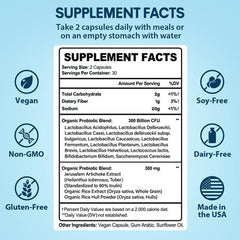 Label highlighting 300 Billion CFU and 12 strains