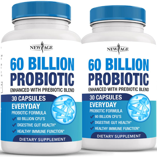 Bottle of Probiotics 60 Billion CFU with Prebiotic Formula