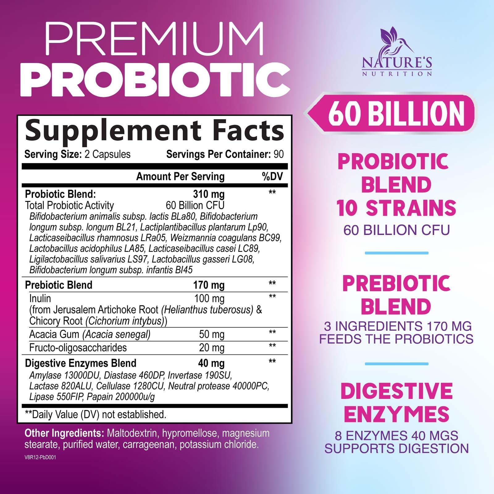 Close-up of probiotic capsules