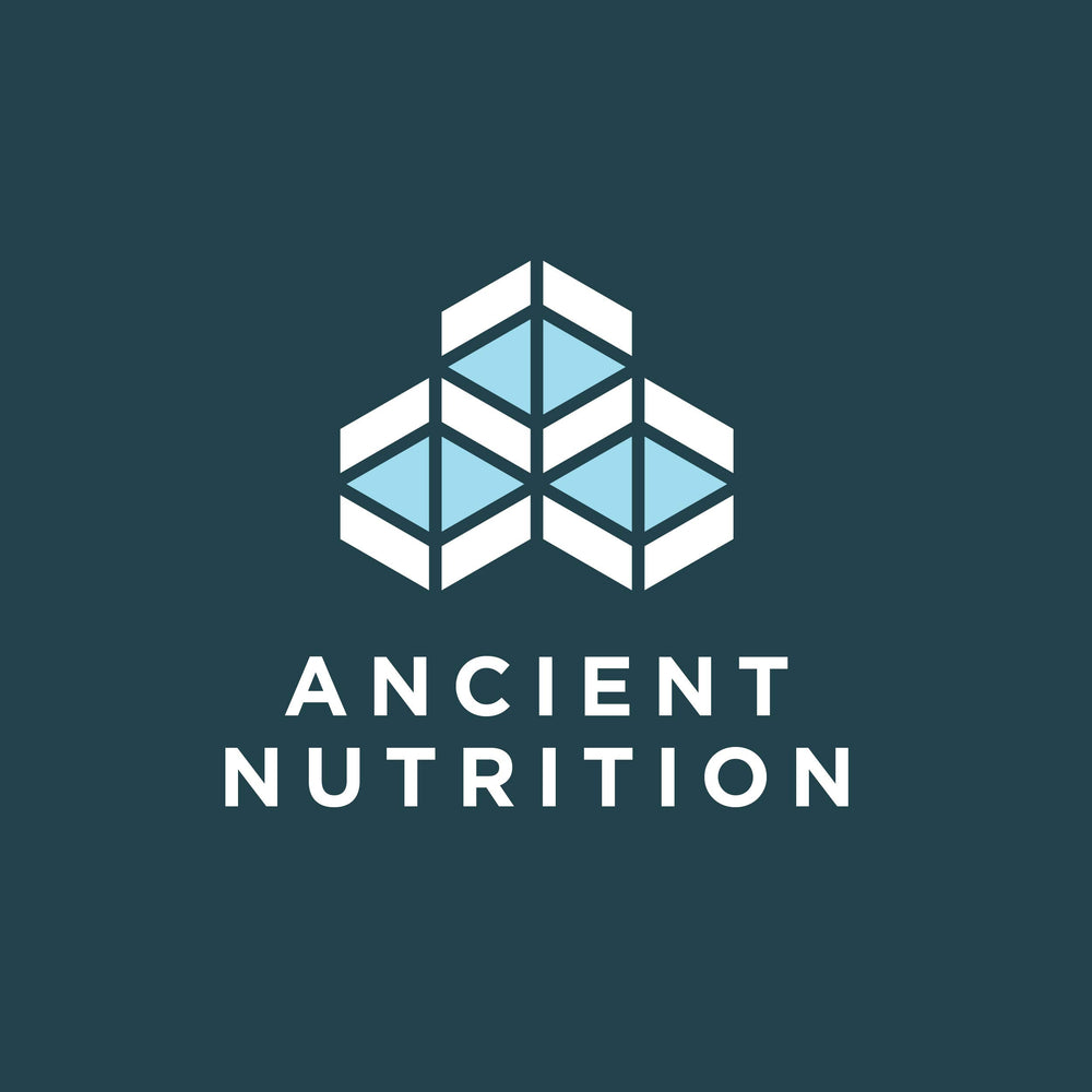 Side view of the 60-capsule Ancient Nutrition Probiotics bottle
