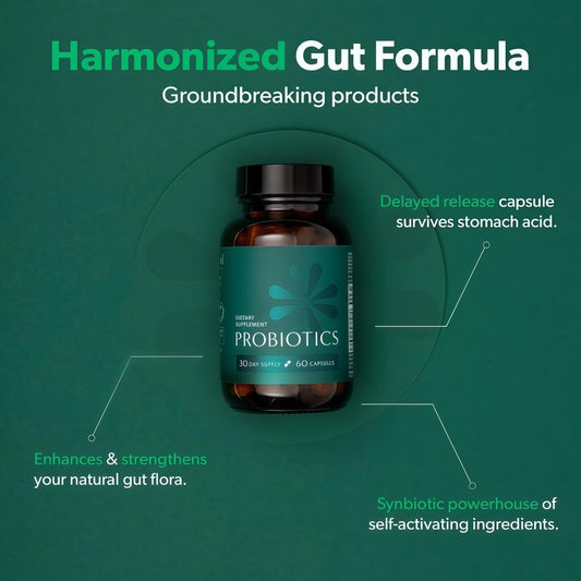 Vegan and gluten-free probiotic supplement packaging