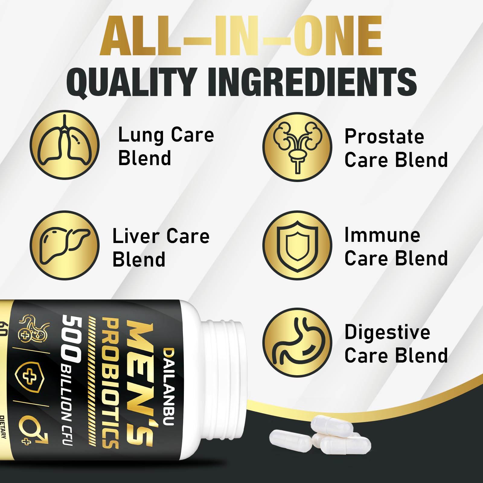 Illustration of the 16-in-1 probiotic blend
